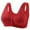 Red, variant on Lixiuxyad Full Figure Bras Women's Comfortable And Sexy Transparent Shoulder Strap Cordless Backless Spongeless With Convertible Shoulder Straps