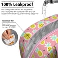 thumbnail image 5 of Lunch Bag Lunch Box for Women Reusable Insulated Lunch Bags,Water-Resistant Tropical Pink and Yellow Pineapples Cooler Lunch Tote Bag, Large Capacity for Work Travel Picnic, 5 of 6