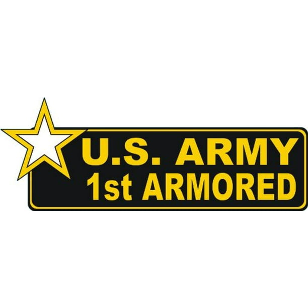 MAGNET United States Army 1st Armored Bumper Magnetic Sticker Decal 6 ...