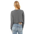 thumbnail image 2 of Bella Plus Canvas B53205074 Womens Cropped Crew Fleece, Deep Heather - Medium, 2 of 3