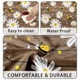 thumbnail image 3 of Bee Daisy Picnic Table Cover with Bench Covers Waterproof Windproof Elastic Fitted Outdoor Camping RV Tablecloths with Drawstring Bag Reusable Rectangle Rectangle Tables and Seats Cover 30X72IN, 3 of 5