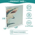thumbnail image 5 of WOBOGO A Shark Full Of Flowers File Folders Extra Large Capacity to Hold 200 Sheets of Documents Hard Shell Ring Binder for School Home Office, 5 of 10