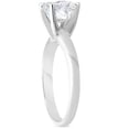 thumbnail image 3 of Silvago Jewel Excellent 1.8 Ct Radiant Cut Lab Created Simulated Diamond Ring - 14K White Gold Plated Diamond Ring - Solitaire Handmade Diamond Ring for Her - Simple Diamond Ring for Her, 3 of 3
