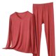 thumbnail image 4 of Conjunto de Ropa Interior Larga de Mujer Cuello en V Manga Larga Lencería Casual Ropa de Dormir Pajama Set Confort Suave, Lencería de Manga Larga para Mujeres, 4 of 5
