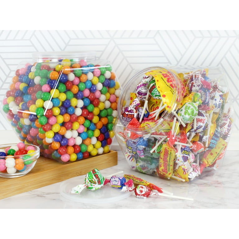 Cornucopia Gallon Plastic Container Candy Jars (2-Pack); Hexagon Shaped  Countertop Display Containers; Cookie and Snack Storage