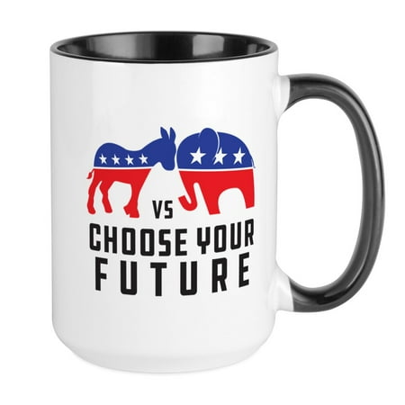 

CafePress - Choose Your Future Election 2020 Mugs - 15 oz Ceramic Large Mug