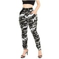 thumbnail image 2 of Levmjia Jeans Cargo Pants Women Black Clearance High Waist Jogger Cargo Camouflage Pants for Women With Matching Belt, 2 of 6