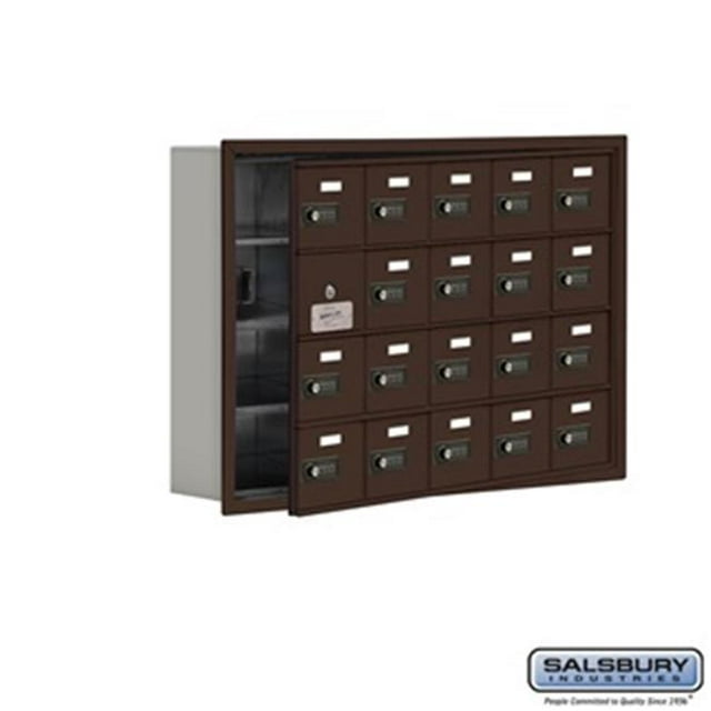 SalsburyIndustries 19145-20ZRC Cell Phone Storage Locker With Front Access Panel - 4 Door High Unit, Bronze