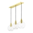 thumbnail image 2 of Livex Lighting - Downtown - 3 Light Sphere Linear Chandelier In Industrial, 2 of 11