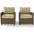 thumbnail image 3 of Afuera Living Chaise de Patio Moderne en Osier Brun et Sable (Ensemble de 2), 3 of 7