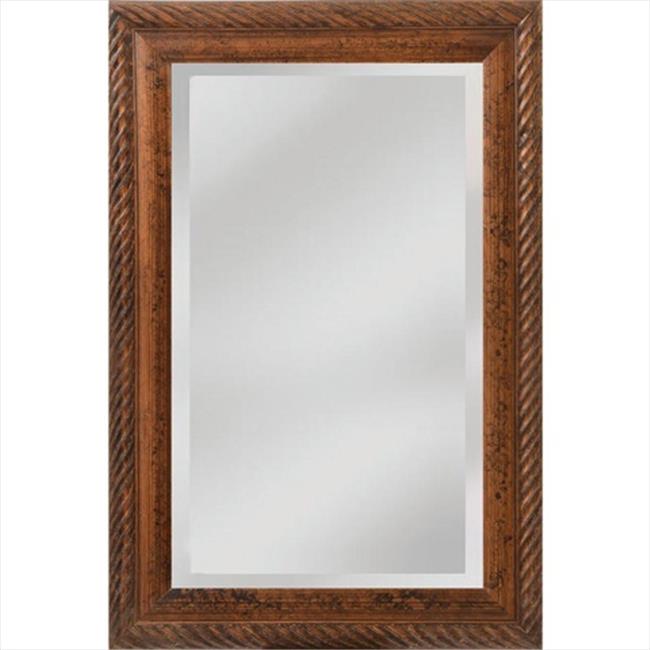 Light Bronze Rectangular Frame Mirror Masters MW2050C-0047 British Barley Twist Carved Wood Frame ...