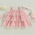 thumbnail image 4 of Robe Princesse Sans Manches à Pois pour Filles avec Bandeau, 4 of 8