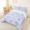 thumbnail image 2 of Erosebridal Kawaii Bow Tie Full Size Comforter Sets 3 Pieces,Blue Princess Bow Knot Bedding Sets,Luxury Bedroom Decor, 2 of 6