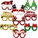 thumbnail image 1 of (9 piezas) Gafas de fiesta navideñas con purpurina, anteojos con decoración navideña, disfraces para regalos, niños y adultos, 1 of 5