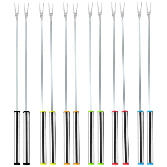Fondue Cheese Sticks Fondue Set for Maker Swiss Cheese, Stainless Steel Fondue Forks Marshmallow Roasting