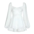 thumbnail image 4 of Mono de manga larga liso de cintura alta suelto con cremallera Unbranded Women Clothing, 4 of 10