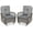 Gray, variant on MEETWARM Patio Wicker Rocking Glider Set, All-Weather Outdoor Rattan Patio Rocking Chairs of 2, Patio Conversation Set with Thickened Cushions for Porch Garden & Backyard, Gray