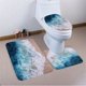 thumbnail image 2 of Alfombra De Baño Estilo Océano, Tapa De Inodoro + Alfombra Azul Para Baño + Hogar, 2 of 6