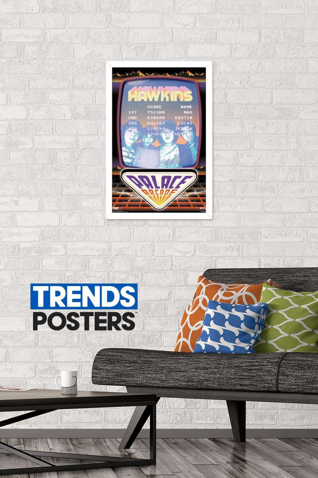 Netflix Stranger Things: Season 2 - Palace Arcade Wall Poster, 14.725" x 22.375", Framed