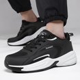 thumbnail image 7 of Men's Fashion Breathable Mesh Lace Up Sneakers Casual Trendy Round Toe Non Slip Outdoor Running Training Walking Shoes, 7 of 7