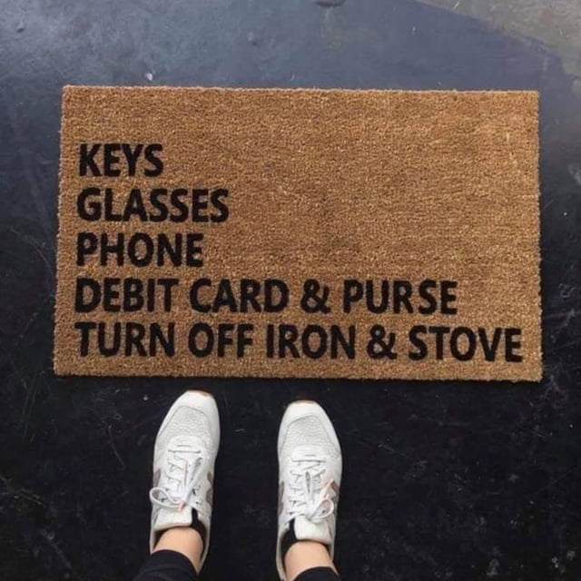 WHEANG Clearance Funny Doormat Key Glasses Phone Debit Card Welcome Doormat Funny Gift Home Doormat