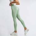 thumbnail image 4 of Riforla Womens Leggings High Waisted Non See Through Workout 4 Way Stretch Squat Proof Comfortable Fitness Slim Fit No Pockets Pants for Women Light Green S, 4 of 6
