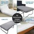 thumbnail image 5 of 4 Piece Cot Sheet Set, RV Bunk Sheet Set, 400 Thread Count, 100% Egyptian cotton, Extra Soft and Luxury, 16" Inch Deep Pocket - 39 x 75 Twin Size- Ivory Solid, 5 of 5