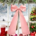 thumbnail image 5 of Btomtd 46" Extra Large Red Bow Christmas Ornaments, Tree Topper with Red Ribbon Satin Bow, Long Streamers for Holiday Decor, Bow Tree Pendant and Hanging Decoration, Pink, 5 of 7