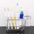 thumbnail image 1 of Toothbrush Holder Hanging Shelf Lightweight Storage Hooks Anti-skidding Organizer for Waterproof Toothpaste Stand for Garage Kitchen, 1 of 6