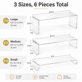 thumbnail image 2 of Acrylic Display Case Risers 6 Pcs Clear Rectangular Display Shelf for Cupcake Stand, Collectibles Display and Retail Showcase, 2 of 7