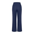 thumbnail image 4 of Elvqul Plus Size Cotton Pants for Women Navy Solid Breathable Pants for Women Clearance Pockets Pull on, 4 of 6