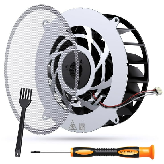 Internal Cooling Fan Replacement Parts for PS5 Slim, Fan Upgrade Replacement Dust Cleaning Kit for PlayStation 5 Slim, 19 Blades Fan Cooler-PS5 Slim