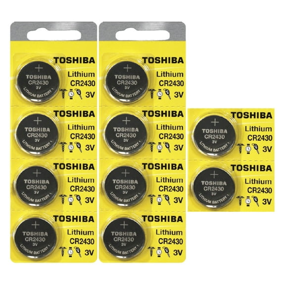 Toshiba Cr2430 3v Lithium Battery 2pack X (5pcs) = 10 Batteries