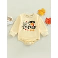 Qiylii Baby Boys Thanksgiving Casual Romper Long Sleeve O Neck Letter