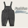 thumbnail image 3 of Bnwani Boy Overalls Jeans Boys Jegging Jeans for Boys Outdoor Stylish Cute Denim Pants Black 12-18 Months, 3 of 5