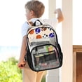 thumbnail image 7 of ALAZA Clear Backpack Basketballs Baseball Football PVC Transparent BookBag, 7 of 7