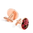 thumbnail image 3 of Rose Stylish Stainless Steel Cuff Links for Dress Shirts - Accessory for Formal Occasions, 3 of 6