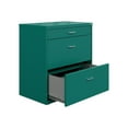 thumbnail image 3 of Space Solutions 30" W Metal 3 Drawer Home Office Lateral File Cabinet Teal, 3 of 5