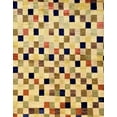 thumbnail image 1 of Ahgly Company Machine Washable Indoor Rectangle Abstract Chrome Gold Yellow Area Rugs, 6' x 9', 1 of 7