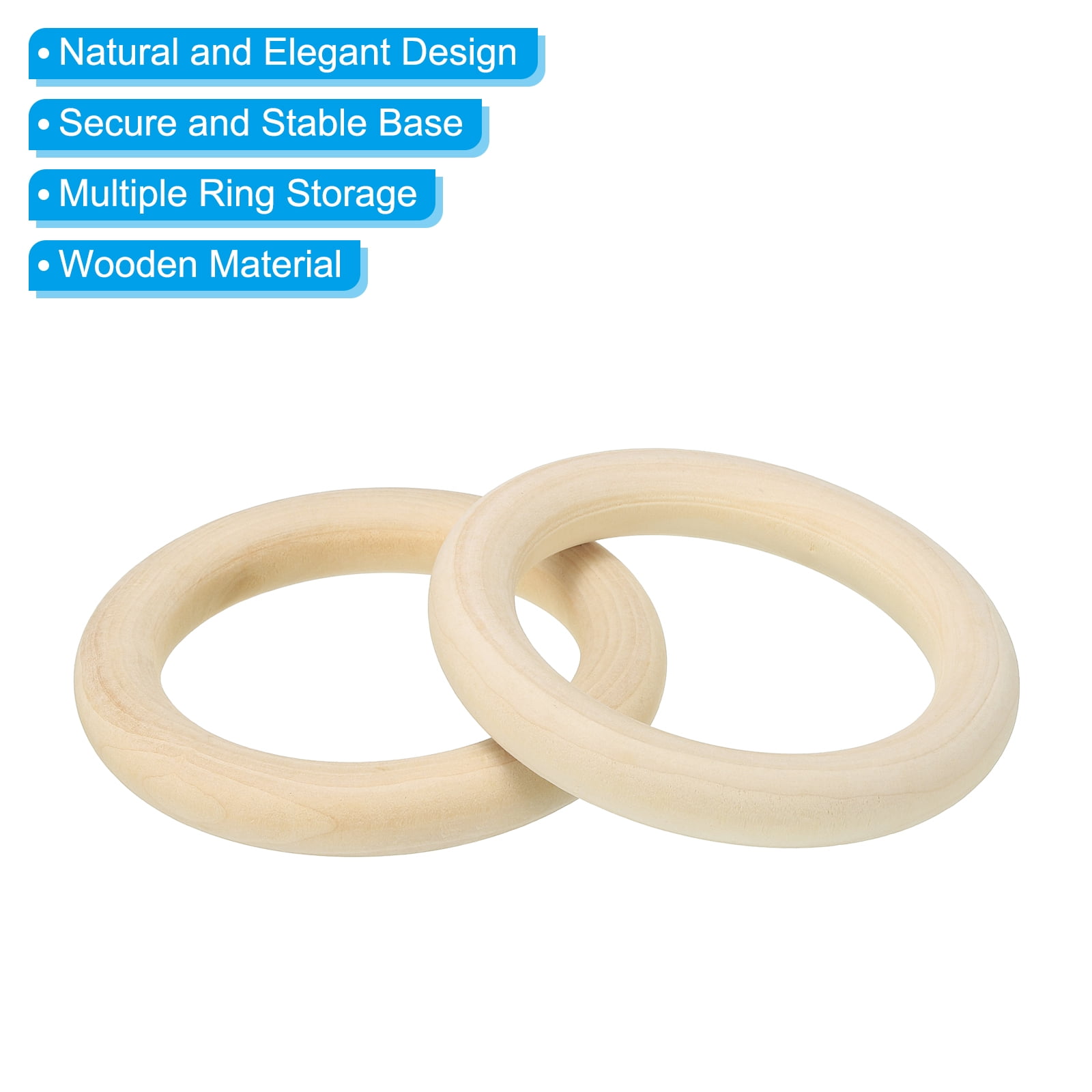 LuanQI 15-100mm Natural Wood Rings Unfinished Solid Wooden Rings for Macrame  DIY Crafts Wood Hoops Decorate Jewelry Making