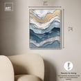thumbnail image 5 of Foil Layer Of A Wave Canvas Modern Blue Abstract Wall Art by Art Remedy, Silver Frame, 20" x 24", 5 of 7