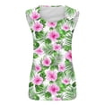 thumbnail image 5 of JTZGDY Tank Top for Women Loose Fit Trendy 2025 Sleeveless Shirts O-Ring Shoulder Basic Tunic Tees Spring Summer Casual V Neck Beach Tanks Clothes Green#03 S, 5 of 5