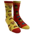 thumbnail image 2 of Women's Better Together Hawaiian Pizza Socks Funny Pineapple and Pizza Graphic Novelty Footwear, 2 of 7