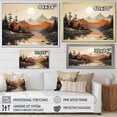 thumbnail image 4 of Designart "Sunset Dreams In Mountains Whisper" Minimalism Floater Framed Canvas Prints, 4 of 5
