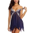 thumbnail image 3 of PALACLOTH Spaghetti Strap Lace Lingerie Nightwear Ladies Babydoll Sleepwear Dress, 3 of 4