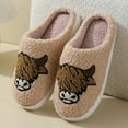 thumbnail image 2 of Leozcaa Slippers for Women Cozy Furry House Slippers Men Cute Warm Indoor Non-Slip Winter Cozy Shoes, 2 of 9