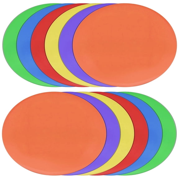 12 Pcs Spot Markers for Sports, Non-Slip Soccer Cones for Training, Bright Floor Dots for Gym, Long-Lasting PE Football Cones for Drills, Agility Speed Training, Field Boundary Markers