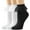 3pairs-1pairs Black+2pairs White, variant on Lace Ruffle Frilly Ankle Socks for Women - Cotton Socks Double Layer Lace Socks