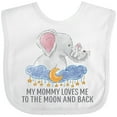 thumbnail image 3 of Inktastic My Mommy Loves Me to the Moon and Back Boys or Girls Baby Bib, 3 of 4