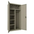 thumbnail image 3 of Lorell Wardrobe Cabinet 18" x 36" x 72" - 2 x Door(s) - Locking Door - Putty - Steel - Recycled, 3 of 4
